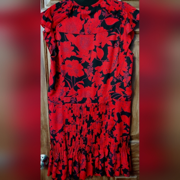 ✨️Final Price✨️ NWT sz M Rebecca Minkoff Red+Black Cassandra Cocktail Dress - Picture 7 of 9